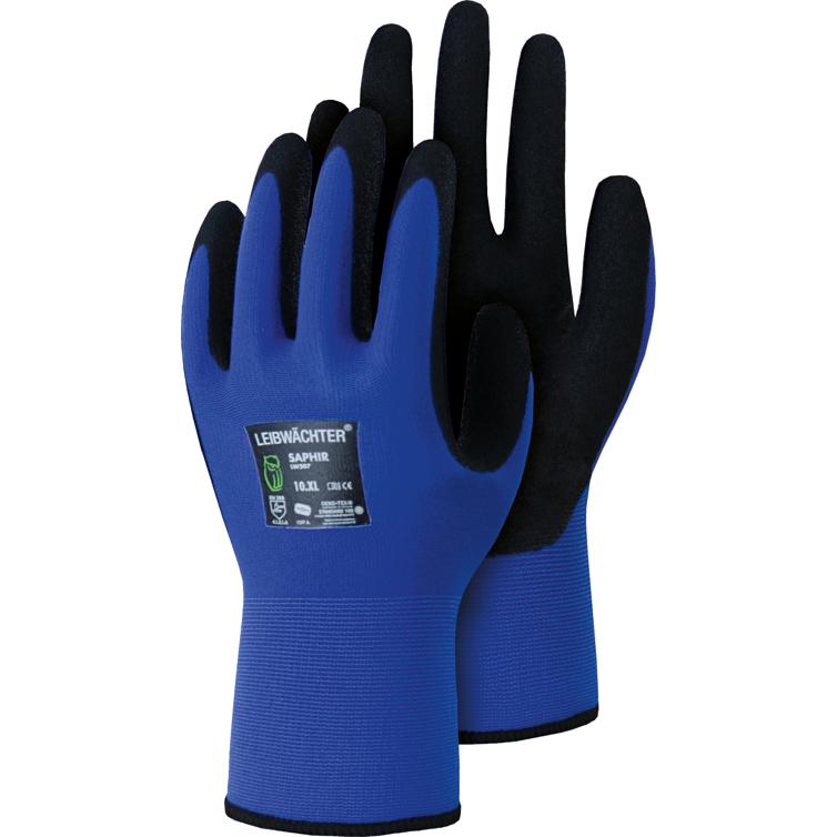 handschuhe leibwächter saphir-blau gr.9