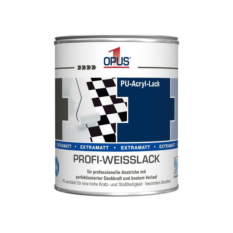 opus1 profi weisslack extramatt 2,5l