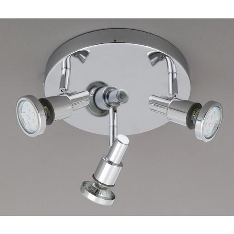 spot 3flg. led gu10 4w chrom