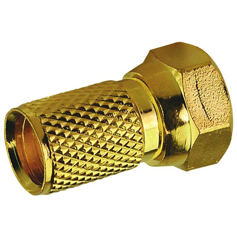 f-stecker für koaxialkabel bis 7mm gold