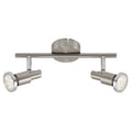 schiene 2flg. gu10 led nickel matt