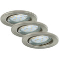 einbauleuchte 3er led gu10 3w nickel
