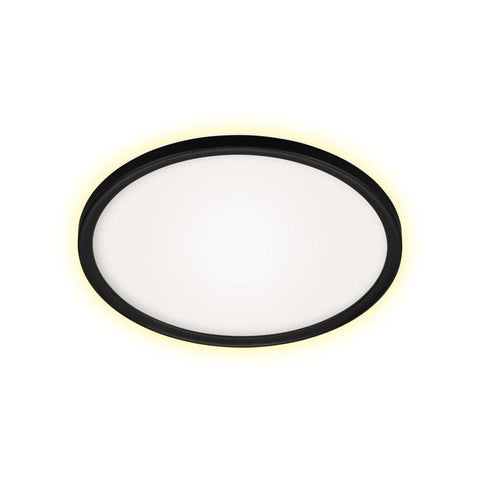 ultraflaches panel led 22w schwarz rund
