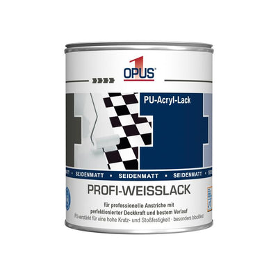 opus1 profi weisslack seidenmatt 2,5l