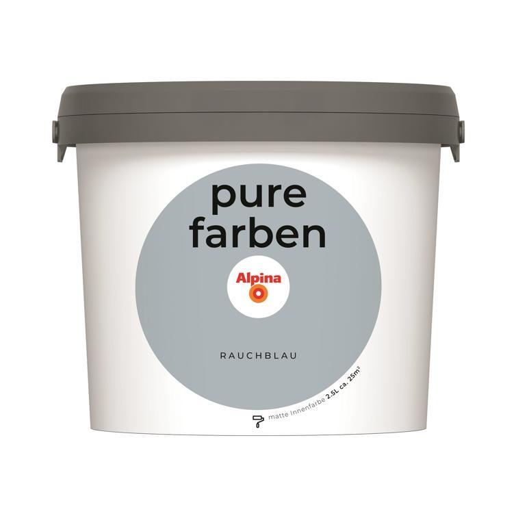 Wandfarbe Pure Farben 2,5L Hochwertige Innenwandfarbe für Wohnräume atmungsaktiv