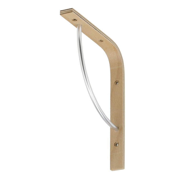 schichtholzkonsole buche/met. 120x150 mm