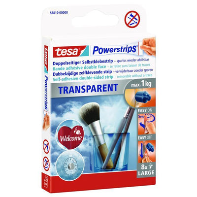 powerstrips transparent large 8 strips