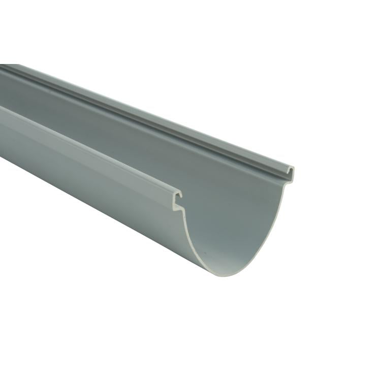 duplex-dachrinne pvc grau 2 m