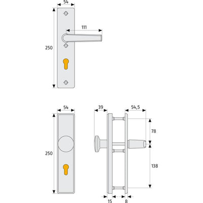 türschutzbeschlag kln314 f1 sb