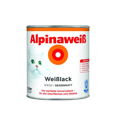 alpinaweiß weißlack seidenmatt 2l
